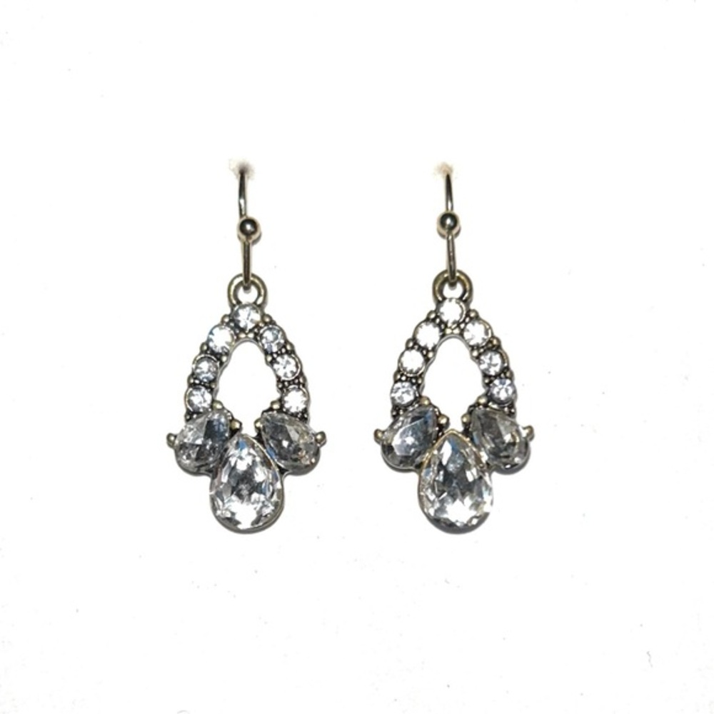 5 for $25 🌙  Elegant Gold Crystal Teardrop Earrings